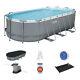 Bestway 561cde Power Steel 18ft X 9ft X 48in Oval Above Ground Swimming Pool Set