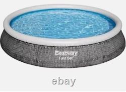 Bestway 57323E Fast Ground Pool Set (13' x 33), Blue