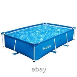 Bestway 9.8x6.7x26 Deluxe Splash Kids Ground Swimming Pool (Pool Only) -Blue