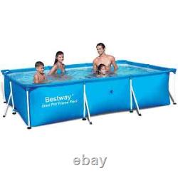 Bestway 9.8x6.7x26 Deluxe Splash Kids Ground Swimming Pool (Pool Only) -Blue