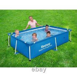 Bestway 9.8x6.7x26 Deluxe Splash Kids Ground Swimming Pool (Pool Only) -Blue