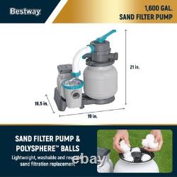 Bestway APX 365 16' x 48 Round Above Ground Swimming Pool Set with Pump & Ladder