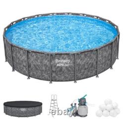 Bestway APX 365 18'x52 Round Above Ground Swimming Pool Set with Pump (Used)