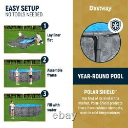 Bestway APX 365 18'x52 Round Above Ground Swimming Pool Set with Pump (Used)