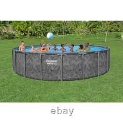 Bestway APX 365 20'x52 Round Above Ground Swimming Pool Set with Pump & Ladder