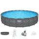 Bestway Apx 365 22'x52 Round Above Ground Swimming Pool Set With Pump & Ladder