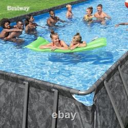 Bestway APX 365 31'4 x 16' x 52 Rectangular Above Ground Swimming Pool Set
