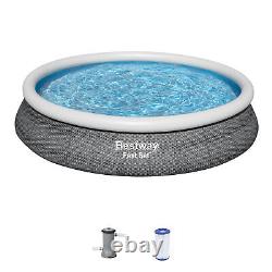 Bestway Fast Set Inflatable Above Ground Swimming Pool with Filter Pump