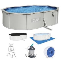 Bestway Hydrium 16'5 x 12' x 48 Steel Wall Oval Above Ground Swimming Pool Set