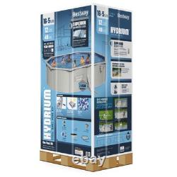 Bestway Hydrium 16'5 x 12' x 48 Steel Wall Oval Above Ground Swimming Pool Set
