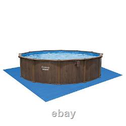 Bestway Hydrium 18'x52 Steel Wall Above Ground Swimming Pool Set, Brown (Used)