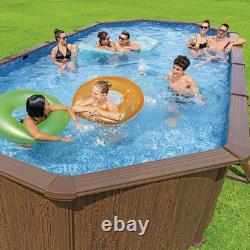 Bestway Hydrium 24'x12'x52 Oval Above Ground Swimming Pool Set, Brown (Used)
