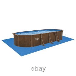 Bestway Hydrium 24'x12'x52 Oval Above Ground Swimming Pool Set, Brown (Used)