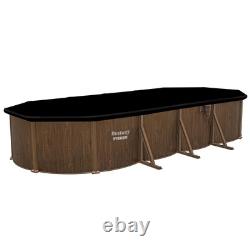 Bestway Hydrium 24'x12'x52 Oval Above Ground Swimming Pool Set, Brown (Used)