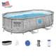 Bestway Power Steel Swim Vista 14' X 8'2 X 39.5 Above Ground Swimming Pool Set