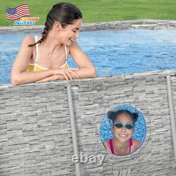 Bestway Power Steel Swim Vista 14' x 8'2 x 39.5 Above Ground Swimming Pool Set