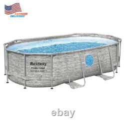 Bestway Power Steel Swim Vista 14' x 8'2 x 39.5 Above Ground Swimming Pool Set