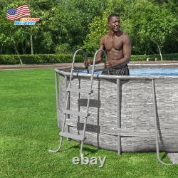 Bestway Power Steel Swim Vista 14' x 8'2 x 39.5 Above Ground Swimming Pool Set