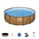 Bestway Power Steel Swim Vista 16' X 48 Round Above Ground Swimming Pool Set
