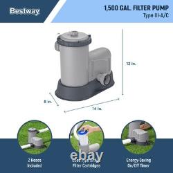 Bestway Power Steel Swim Vista 16' x 48 Round Above Ground Swimming Pool Set