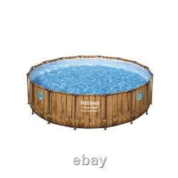 Bestway Power Steel Swim Vista 16' x 48 Round Above Ground Swimming Pool Set