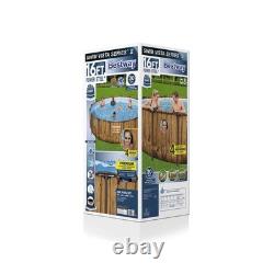 Bestway Power Steel Swim Vista 16' x 48 Round Above Ground Swimming Pool Set