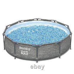 Bestway Steel Pro MAX 10' x 30 Above Ground Swimming Pool Set, Gray (Open Box)