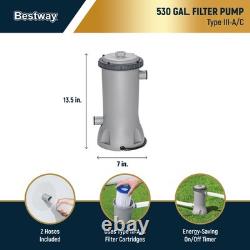 Bestway Steel Pro MAX 12 Foot by 30 Inch Above Ground Swimming Pool Set, Gray