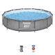 Bestway Steel Pro Max 12' X 30 Above Ground Swimming Pool Set, Gray (open Box)