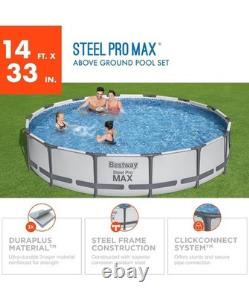 Bestway Steel Pro MAX 14' x 33 Above Ground Swimming Pool Set IN HAND NEW