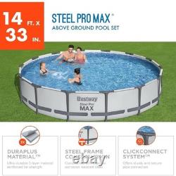 Bestway Steel Pro MAX 14' x 33 Round Above Ground Swimming Pool Set