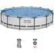 Bestway Steel Pro Max 14' X 33 Round Above Ground Swimming Pool Set, 530 Gph