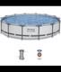Bestway Steel Pro Max 14' X 33 Round Above Ground Swimming Pool Set, 530 Gph
