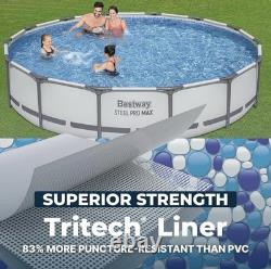 Bestway Steel Pro MAX 14' x 33 Round Above Ground Swimming Pool Set, 530 GPH