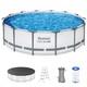 Bestway Steel Pro Max 14' X 42 Above Ground Swimming Pool Set, Gray (open Box)