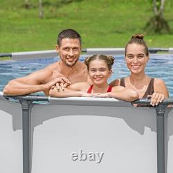 Bestway Steel Pro MAX 14' x 42 Above Ground Swimming Pool Set, Gray (Open Box)