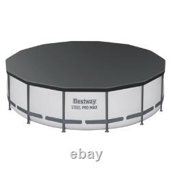 Bestway Steel Pro MAX 14' x 42 Above Ground Swimming Pool Set, Gray (Open Box)