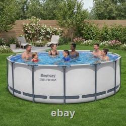 Bestway Steel Pro MAX 14'x48 Round Above Ground Swimming Pool with Pump & Cover