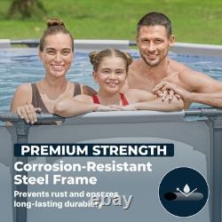 Bestway Steel Pro MAX 14'x48 Round Above Ground Swimming Pool with Pump & Cover