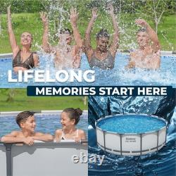 Bestway Steel Pro MAX 14'x48 Round Above Ground Swimming Pool with Pump & Cover