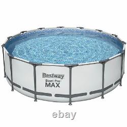 Bestway Steel Pro MAX 5613HE-BW 14 x 4 Foot Above Ground Swimming Pool Set