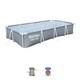 Bestway Steel Pro Rectangle Above Ground Swimming Pool Set, 12' X 6'7 X 26