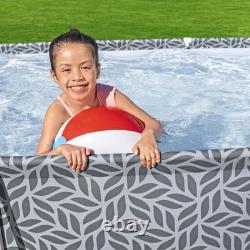 Bestway Steel Pro Rectangle Above Ground Swimming Pool Set, 12' x 6'7 x 26