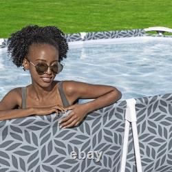 Bestway Steel Pro Rectangle Above Ground Swimming Pool Set, 12' x 6'7 x 26