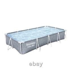 Bestway Steel Pro Rectangle Above Ground Swimming Pool Set, 12' x 6'7 x 26