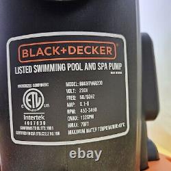 Black & Decker 2 HP Energy Star Variable Speed In Ground Swimming Pool Pump