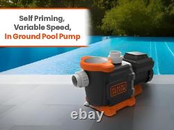 Black & Decker 2HP Energy Star Variable Speed Inground Swimming Pool Pump