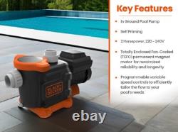 Black & Decker 2HP Energy Star Variable Speed Inground Swimming Pool Pump