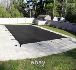 Black Mesh Winter Cover for Inground Swimming Pool (Rectangle) READ Description
