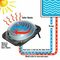 Black Outdoor Solar Dome Inground &Above Ground Swimming Pool Water Heater